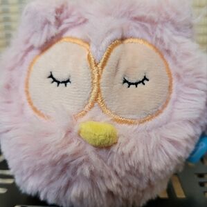 Manhattan Toy Squeezmeez Pink Sleeping Owl Plush Stuffed Animal